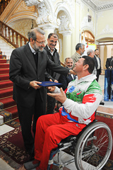 مراسم تجلیل از قهرمانان و مدال آوران رقابتهای پارالمپیک با حضور رییس مجلس شورای اسلامی